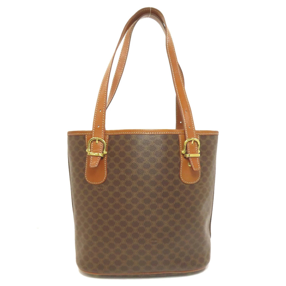 Celine Tote Macadam Bag Leather Brown